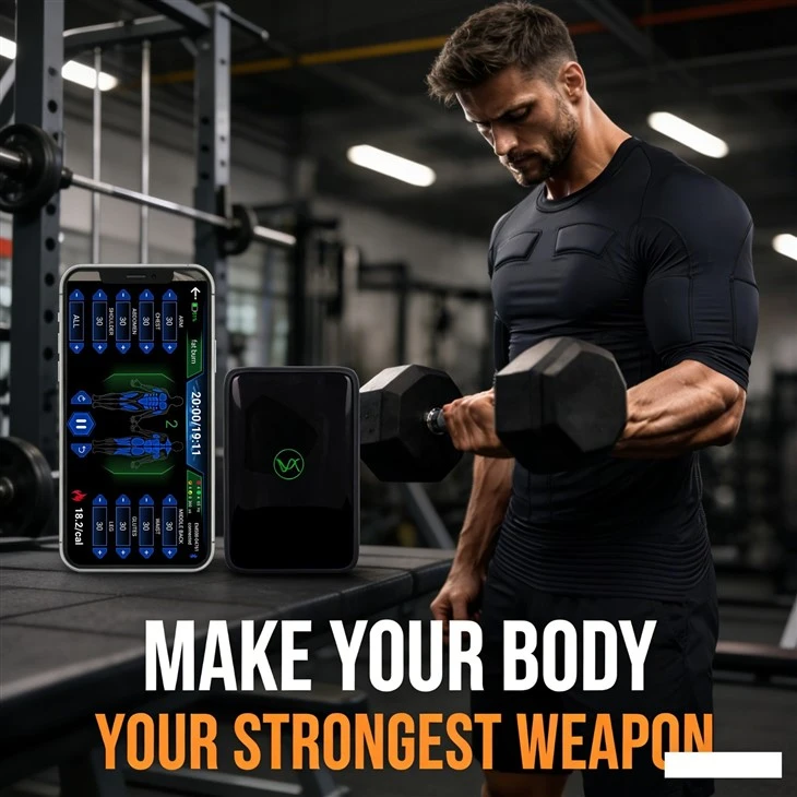 Wireless Dry EMS Training Suit Full Body Workout Home Fitness